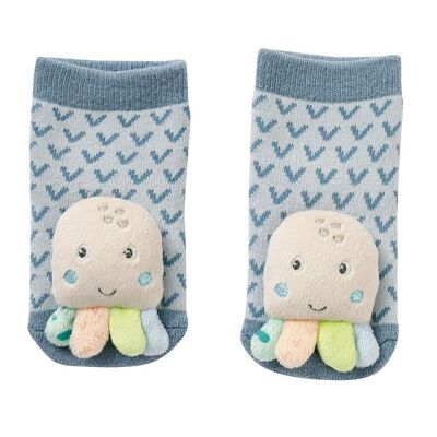 Chaussettes hochet poulpe - chaussettes d'activité pour bébé - jouets éducatifs pour bébés âgés de 0 à 12 mois