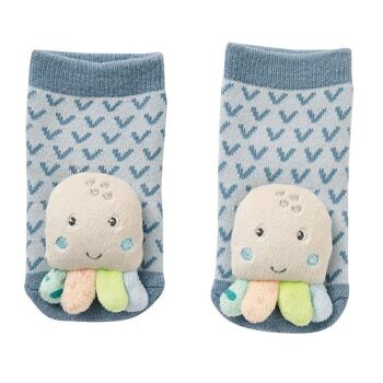 Chaussettes hochet poulpe - chaussettes d'activité pour bébé - jouets éducatifs pour bébés âgés de 0 à 12 mois 1