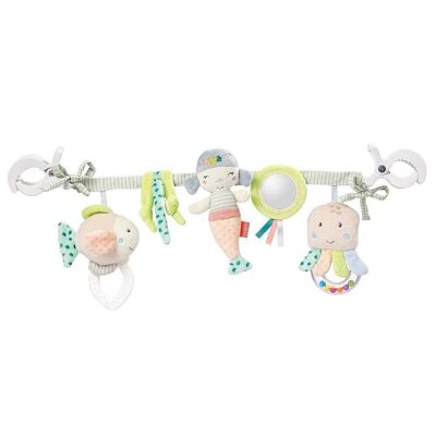 Cadena para cochecito de bebé Sea: cadena móvil para colgar de forma flexible en cochecitos, sillas de bebé, camas, cunas y arcos de juego