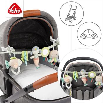 Chaîne de poussette enfant Sea - chaîne mobile pour accrochage flexible sur poussettes, sièges bébé, lits, berceau, arche de jeu 4