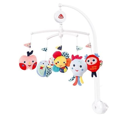 Music Mobile COLOR Friends – Wind-up mobile with music box melody “Dreaming” – With bed attachment