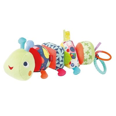 Activity Puzzle Caterpillar – Velcro motor skills toy with various, colorful elements, shapes & sounds
