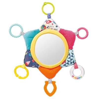 Activity mirror sun – with play functions & material mix – promotes vision & self-recognition