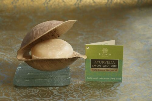 SAVON SOLIDE AYURVEDIQUE - BASILIC SACRÉ - GRAND FORMAT - 100G - VENDU PAR 10