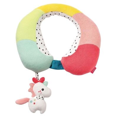 Unicorn neck support – neck pillow with small rattle animal