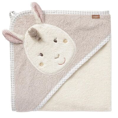 Hooded bath towel Lama – terry cloth bath poncho with cute llama