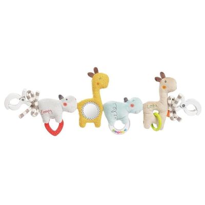 Chaîne de poussette Loopy & Lotta – chaîne mobile pour une suspension flexible aux poussettes, sièges bébé, lits, berceaux et arche de jeu