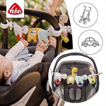 Chaîne de poussette Loopy & Lotta – chaîne mobile pour une suspension flexible aux poussettes, sièges bébé, lits, berceaux et arche de jeu 3