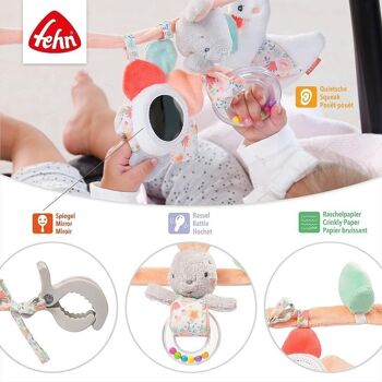 Chaîne de poussette Swan Lake - chaîne mobile pour une suspension flexible aux poussettes, sièges bébé, lits, berceaux et arche de jeu 3