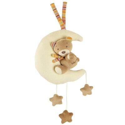 Music box Teddy in the moon – wind-up music box with the melody "Brahms Lullaby"