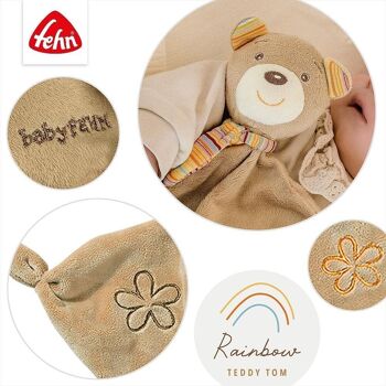 Couverture câline Teddy - couverture confortable avec têtes d'animaux à saisir, sentir, câliner et aimer 4