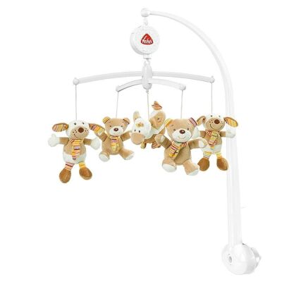 Music Mobile Rainbow – Wind-up mobile with the music box melody “Good moon, you go so quietly” - With bed attachment