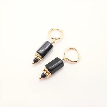 Boucles d'oreilles Eden noir 1