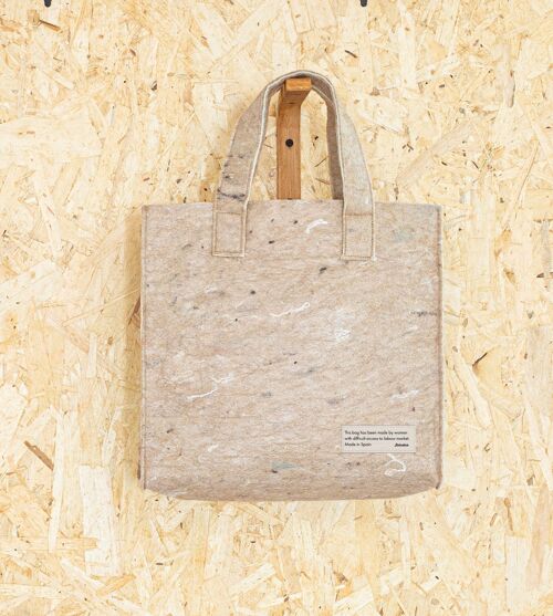 50 Recycled fiber bags 29.5x27x9.5 -  Made in Spain - Handmade - Compostable material - Ecologic