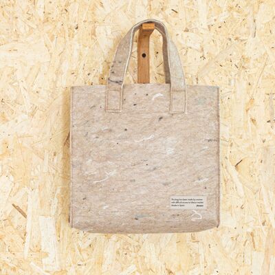 50 Recycled fiber bags 29.5x27x9.5 - Made in Spain - Handmade - Compostable material - Ecologic