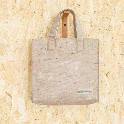 50 Recycled fiber bags 29.5x27x9.5 -  Made in Spain - Handmade - Compostable material - Ecologic