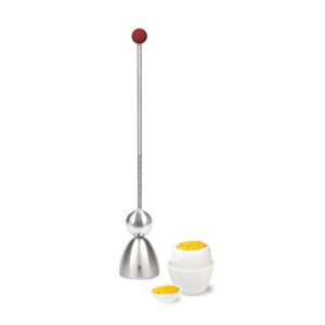 Ouvre-oeuf "Clack" XMAS Edition, boule en silicone rouge