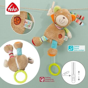 Mini boîte à musique Teddy – boîte à musique à remontage avec la mélodie « Savez-vous combien il y a de petites étoiles ? 4