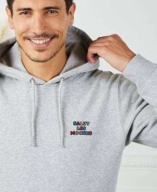 Sweat à capuche homme gris - Salut les moches