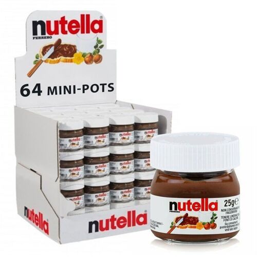 Nutella Nutellino Mini portion 25 gr - Carton de 64 Mini pots en verre