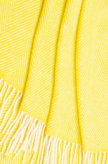 Couverture en laine / couverture câline chevrons citron édition limitée 6