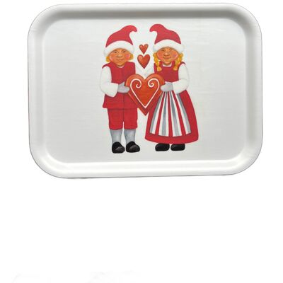 Christmas tray Santa couple