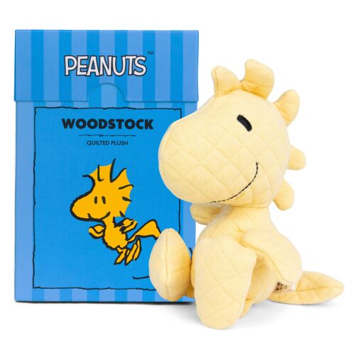 SNOOPY - Woodstock matelassé jaune en boîte cadeau - 15 cm - %