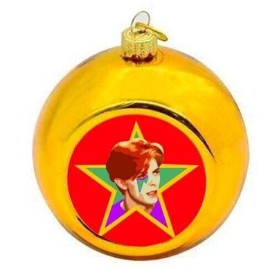 Christmas Baubles 'STARMAN - RED'