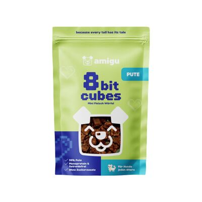 Small meat cubes 99% turkey | Dog snack | 100 g