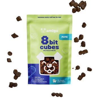 Petits cubes de viande 99% dinde | Collation pour chien | 100g 2