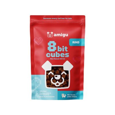 Petits cubes de viande 99% bœuf | Collation pour chien | 100g