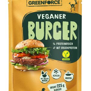 Burgers végétaliens | Substitut de viande de GREENFORCE 75g | poudre de burger à base de pois à base de plantes | Sans gluten, riche en protéines et végétalien à base de pois