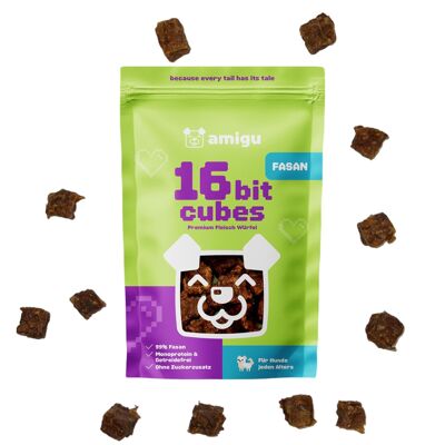 Cubi di carne grandi 99%
  Fagiano | Snack per cani | 100 grammi