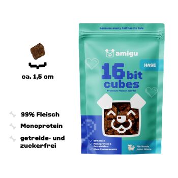 Gros cubes de viande 99%
  cerf | Collation pour chien | 100g 4