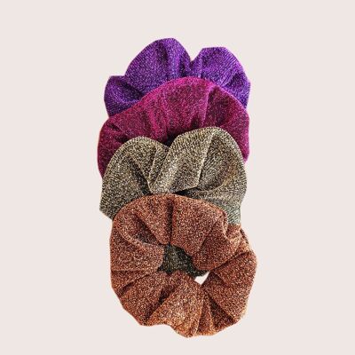 GLITTER COLLECTION Scrunchies / 4 glitter scrunchies perfect for parties