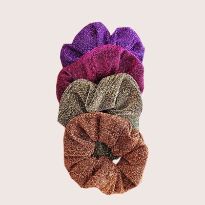 COLLEZIONE GLITTER Scrunchies / 4 elastici glitter perfetti per le feste