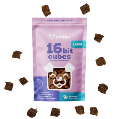 Große Fleischwürfel  99%
  Lamm | Hundesnack | 100g