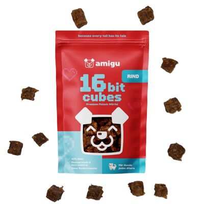 Grandi cubetti di carne 99% manzo | Snack per cani | 100 grammi