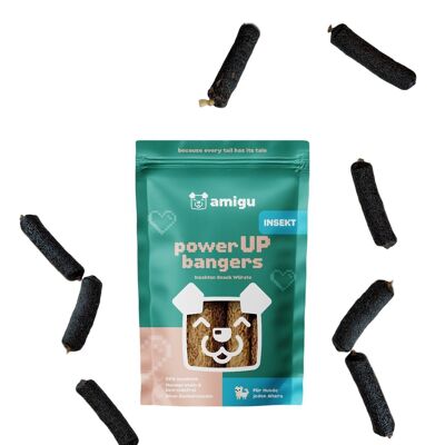 dried sausages 99% insect | Dog snack | 100 g