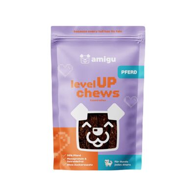 Fleischstreifen 98,7% Pferd | Hundesnack | 100g