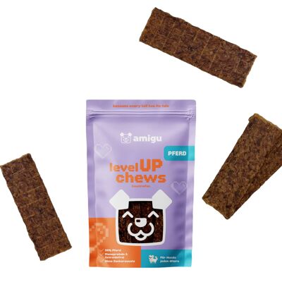 Fleischstreifen 98,7% Pferd | Hundesnack | 100g