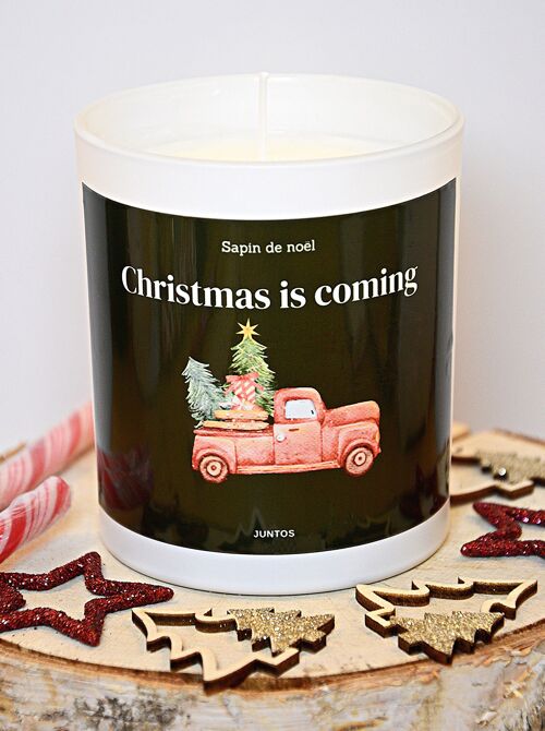 Bougie de Noël parfumée – Christmas is coming – Pot réutilisable