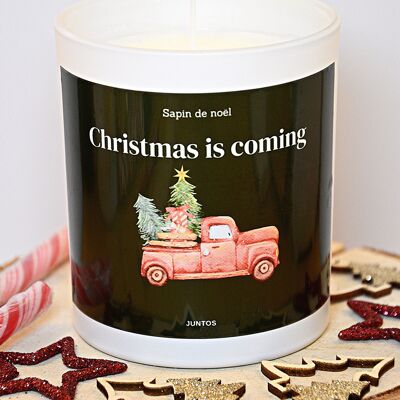 Scented Christmas candle – Christmas is coming – Reusable jar