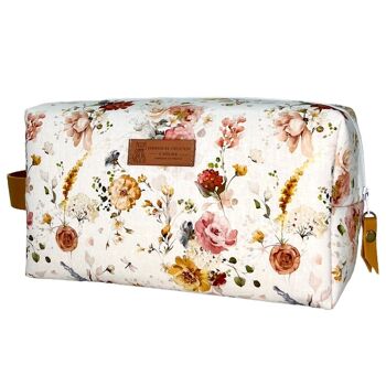 Trousse nomade M, "Eglantine" blanc