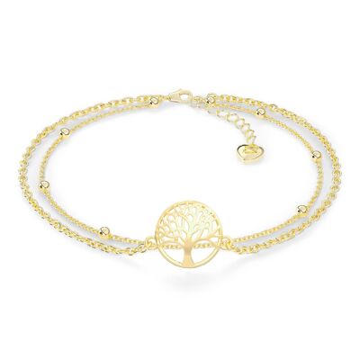 Infinity sign anklet "Life" - gold - S023