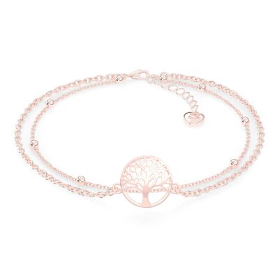 Infinity sign anklet "Life" - rose gold - S024