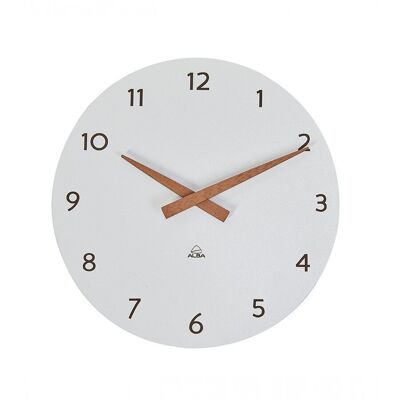 HORMILENA WHITE WALNUT WALL CLOCK