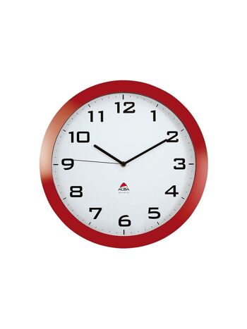 HORLOGE MURALE SILENCIEUSE ROUGE