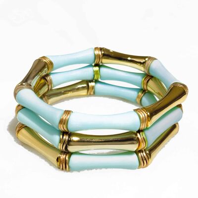 Bracciale in bambù acrilico su elastico