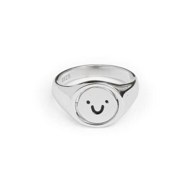 Anti-stress silver ring Happy/Sad Face